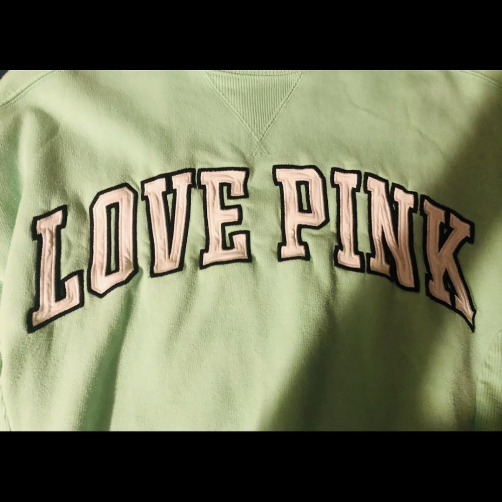Victoria’s Secret Teal Love Pink Sweater Size S